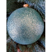 Новогодний шар "Блестки" Ø130мм мятный